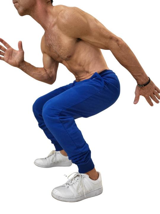 freefit mens versus sweatpants - coastal blue - side