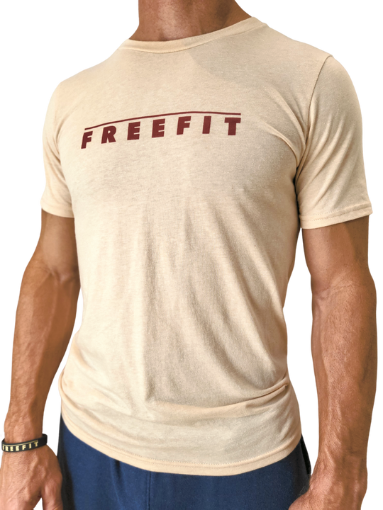 freefit mens versus t-shirt - cream